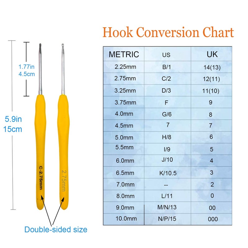 Mdoker Extra Long Crochet Hooks,Ergonomic Grip Soft Handles for Handmade DIY Crocheting,Crochet Hook Needles for Arthritic Hands,7.0MM - Image 4